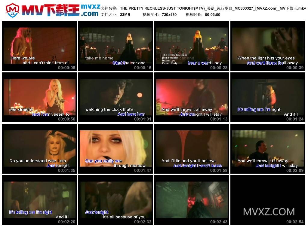 THE PRETTY RECKLESS-JUST TONIGHT(MTV)_英语_流行歌曲_MC803327
